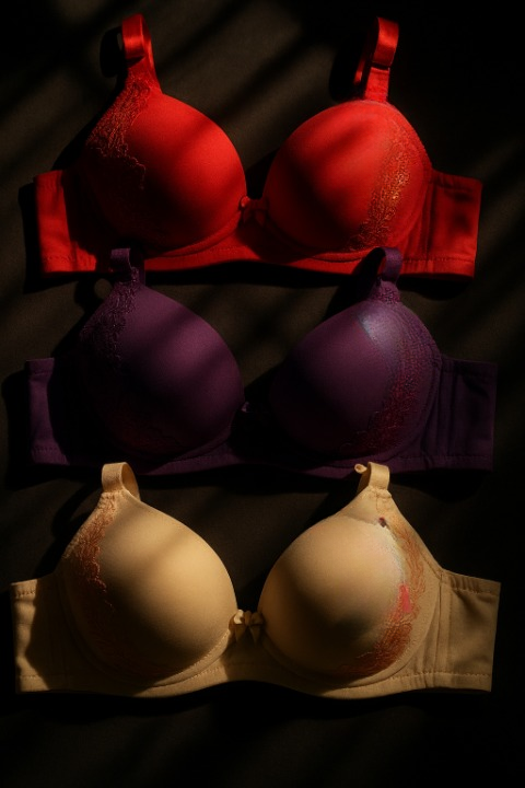 Silk Embroidered Padded Bra for Women – Luxury Undergarment with Soft Silk Fabric, Stylish Embroidery, Comfortable Fit & Everyday